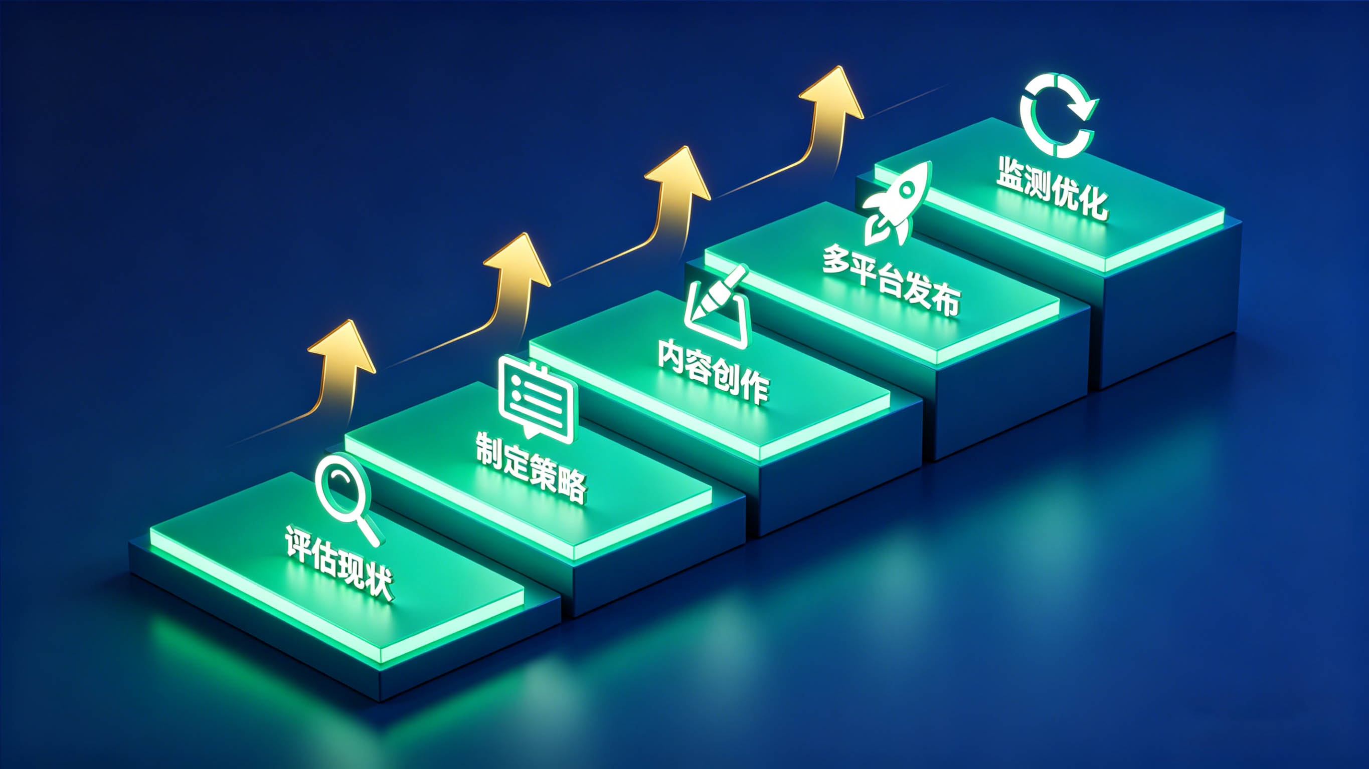 AI搜索时代品牌曝光实施路径示意